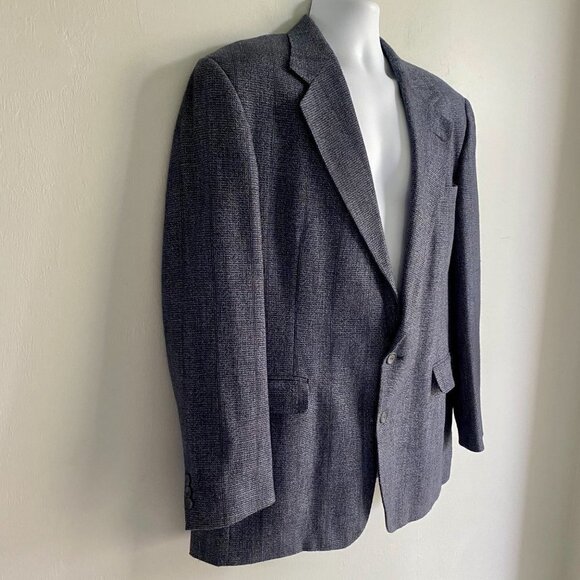 Haggar Imperial Grey 2 Button Blazer Sport Coat Jacket 44 L - Picture 5 of 9
